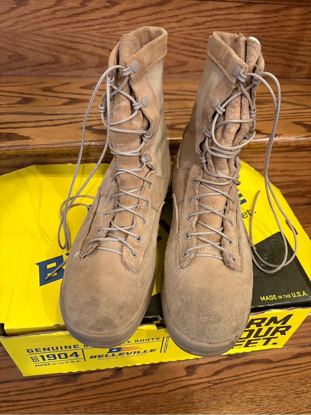 Belleville Men's Tan Air Force Certified 790V 10R Suede Gortex Military Boots